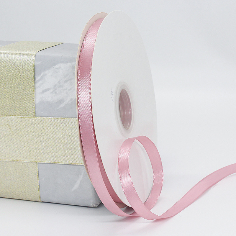 Fabricante al por mayor 1cm poliéster cifrado cinta de seda envasado de flores caja de pastel cinta de regalo de dulces image 25
