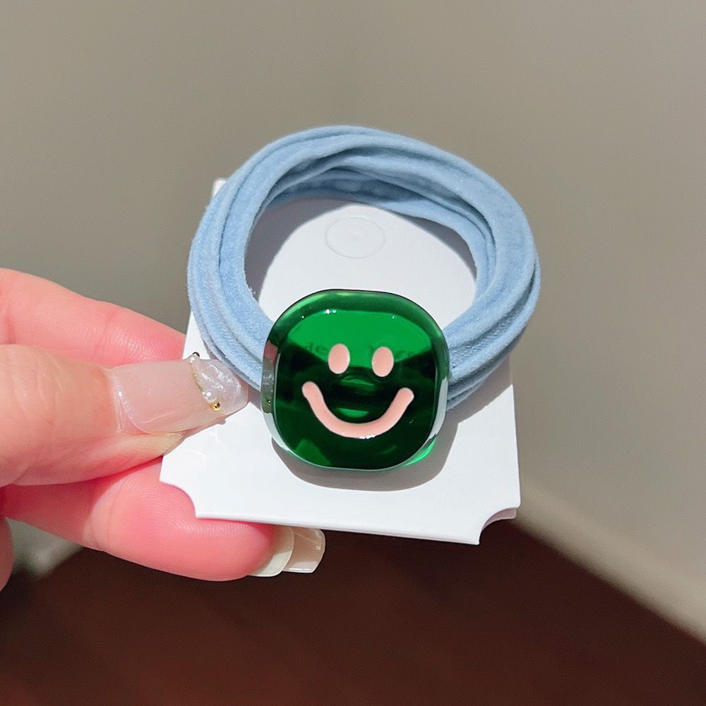 짙은 녹색 웃는 얼굴