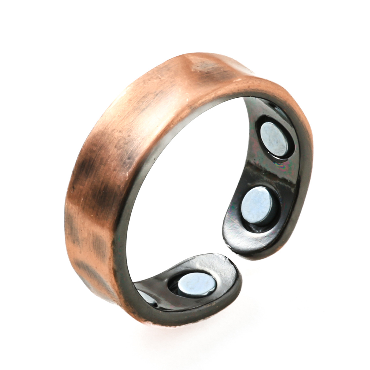 Pulseras de pareja populares europeas y americanas, joyería de metal con superficie lisa, magnética, ajustable y de extremo abierto para hombres y mujeres.
