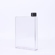 跨境定制A5纸张水杯透明塑料扁平水壶便携纸片杯礼品可印logo批发