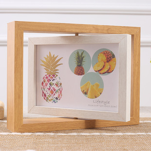 6 inch 7 inch Nordic ins double-sided rotating photo frame table office desktop creative personality like frame ornaments l Di Xuan