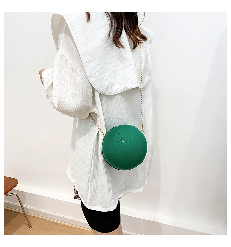 Fashion Solid Color Soft Surface Round Zipper Circle Bag display picture 2