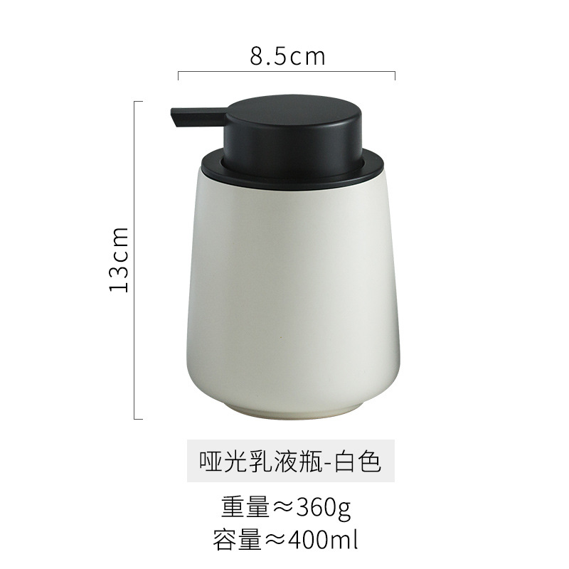 Espuma desinfectante de manos de cerámica sub-botella baño inodoro Champú gel de ducha botella de prensa Hotel Club Prensa