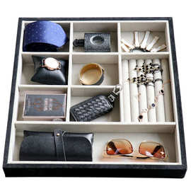 样板房衣帽间衣柜抽屉格子装饰品首饰墨镜领带手链道具摆件