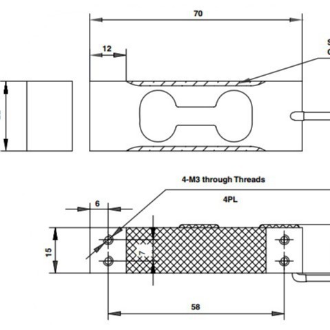 美国Tedea特迪亚1006-3kg称重传感器 电子称 电子天平称重传感器
