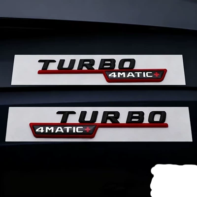 Body sticker, Suitable for Mercedes-Benz Turbo - turbo4matic-black-and-red-pair-three-dimensional