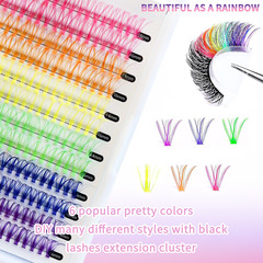 【跨境】240Pcs Colored Lashes 彩色睫毛12排大容量睫毛套裝