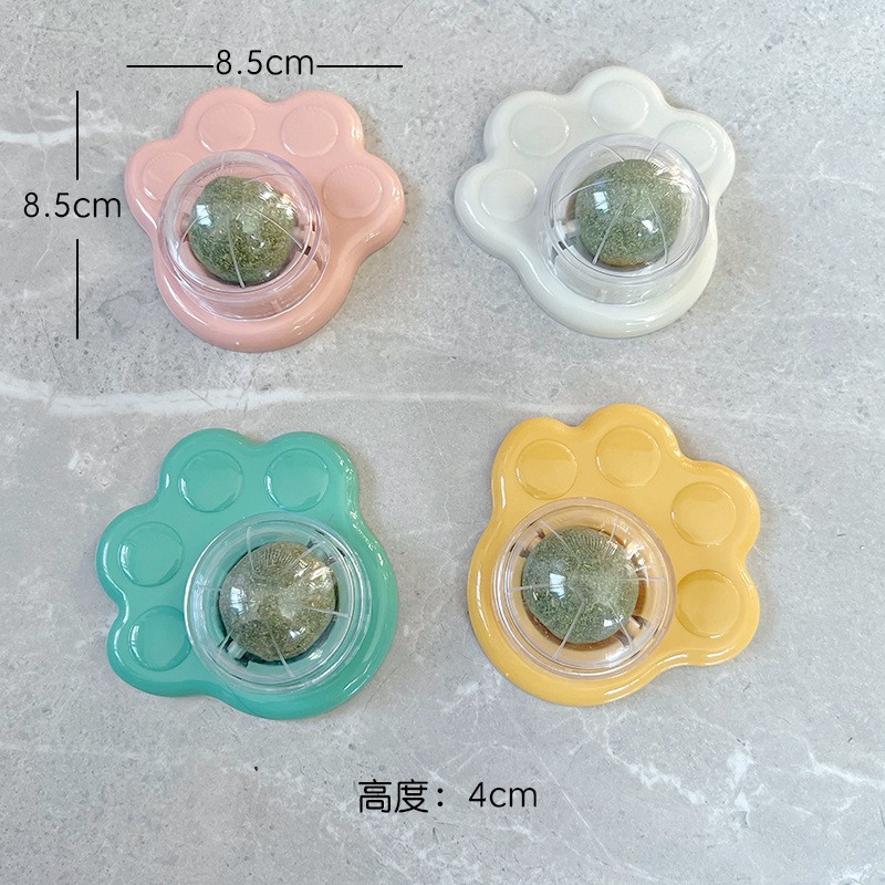 Nuevo juguete para gatos pegado a la pared, bola de menta para gatos, auto-alivio, artefacto para gatos, lamer y lamer los dientes