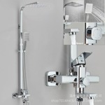 外贸全铜淋浴花洒套装酒店卫浴家用浴室淋雨全铜增压花洒批发