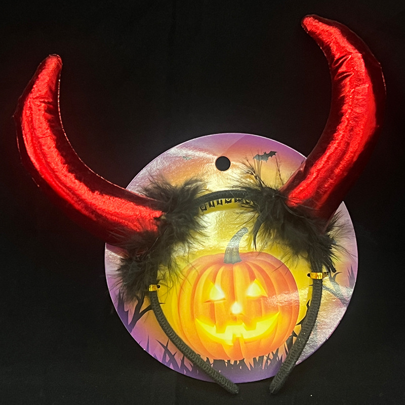 Transfronterizo Amazon Halloween Decoración de Pascua Tombro Diadema Espectáculo unisex con hebilla de cabeza de dibujos animados Flor de cabeza