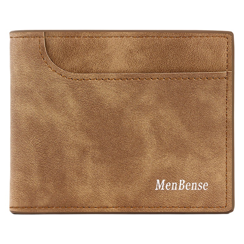 Cartera corta de los nuevos hombres simple esmerilado DE LA PU de los hombres de gran capacidad Multi-tarjeta monedero billetera de los hombres al por mayor