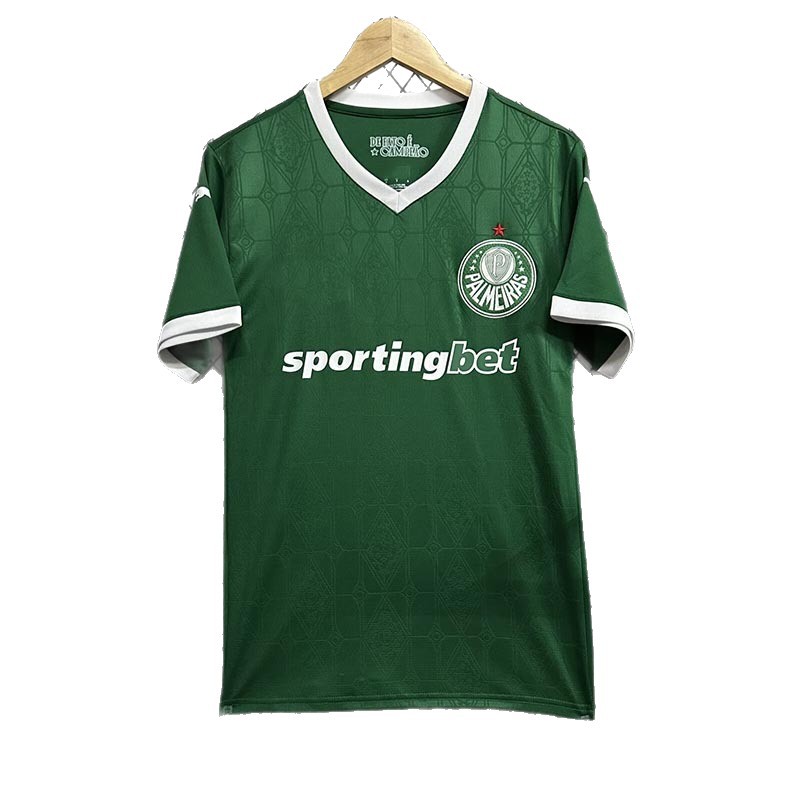 Camiseta de Fútbol del Palmeiras de Poliéster Personalizable y Manga Corta para Deportes
