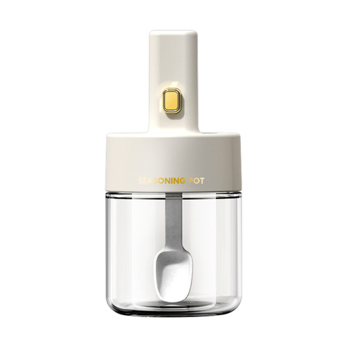 Wholesale kitchen light luxury multifunctional seasoning jar chicken essence seasoning brush oil sealed transparent portable seasoning jar with spoon