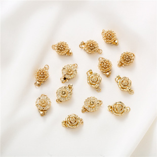 14K����ɫ�U�ջ�ʽ���B�ӿ���β�ۆ��Ŵ󻨿�DIY��������