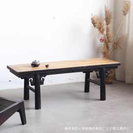 老榆木会客长条凳家用入户门床尾换鞋凳新中式民宿茶室休闲坐凳