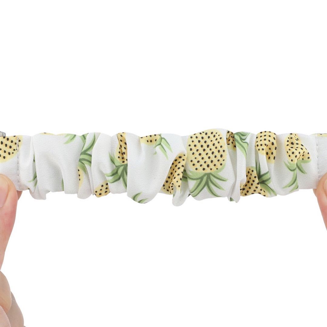 Adecuado para Fitbit Versa3 correa de intestino grueso poliéster elástico tela impresa banda de pelo correa elástica