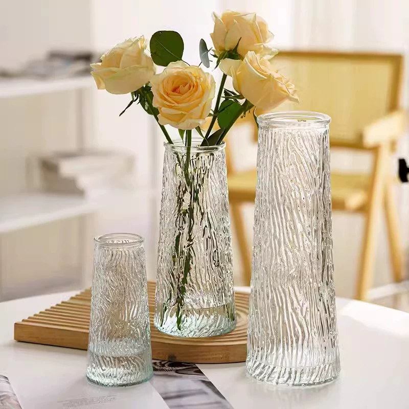 Европейская минималистская стеклянная ваза сетка красный конус гидропонные цветы лилии розы цветочные композиции для украшения домашнего стола