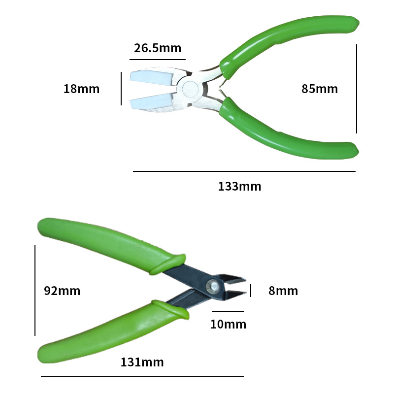 Boca de nylon Alicates de punta plana alicates diagonales electrónicos eléctricos y electrónicos alicates de corte anillo de diamante abrazadera de pie herramienta de oro