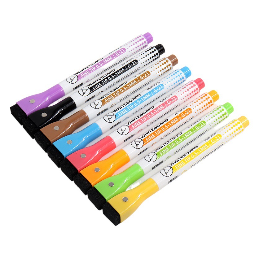 Fine head whiteboard pen can be erased 0.5mm signature office color water-based brush can be absorbed dry erase pen wholesale