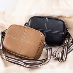 跨境真皮女包批發高級感小眾小方包潮時尚百搭單肩斜挎包一件代發