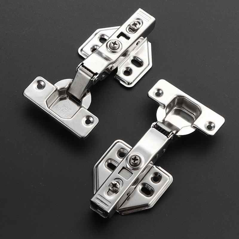 304 ステンレス鋼ダンピングヒンジ家具ワードローブキャビネット肥厚取り外し可能なヒンジ緩衝固定油圧サイレントヒンジ|undefined