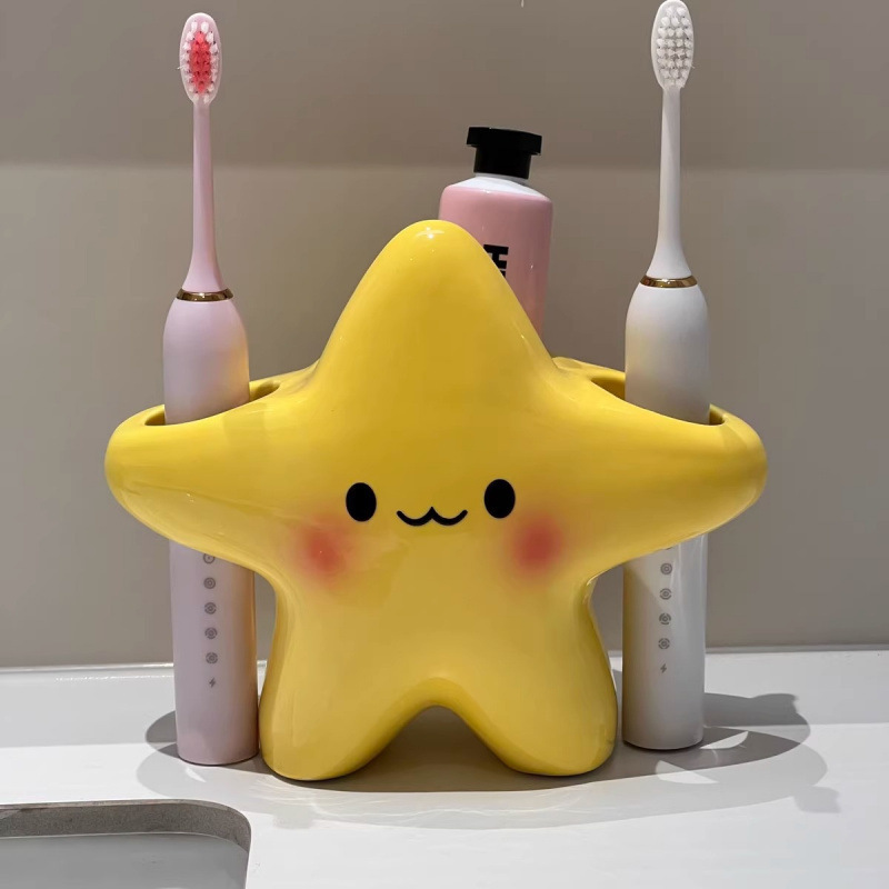Cartoon Star Electric Toothbrush Holder Home Bathroom Bathroom Cute Creative Toothbrush Storage Rack Toothpaste Storage Rack