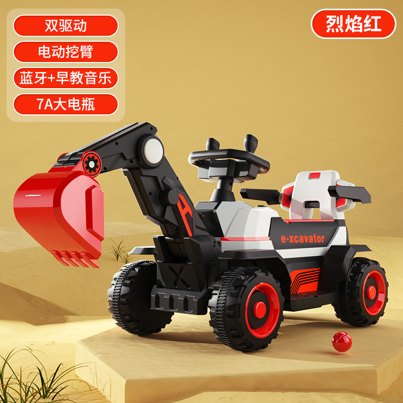 Excavadora eléctrica para niños niño portátil control remoto vehículo todoterreno excavadora ingeniería vehículo gancho máquina carro image 9