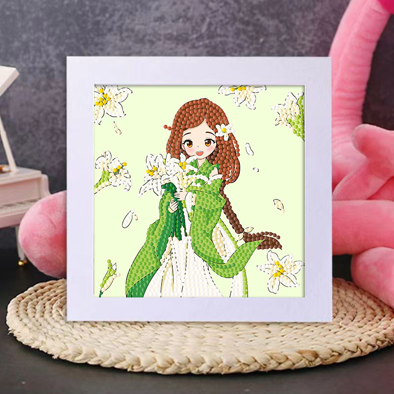 Diamante infantil DIY hecha a mano con material de marco paquete de dibujos animados Sanliou pegatinas de diamante regalo al por mayor pinturas de mampostería