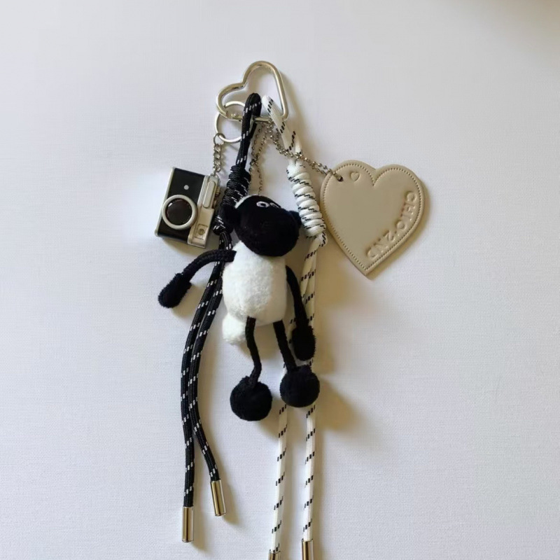 Bolsa de viento, bolsa de colgante, muñeca de viento, cuerda de nylon colgante, conejo, cachorro, cámara, llavero, mochila escolar