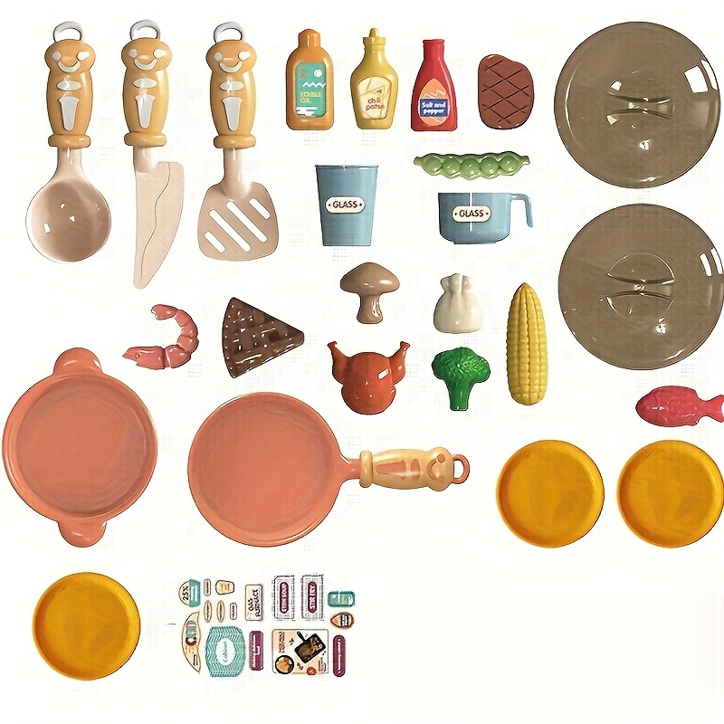 Mini cocina transfronteriza iluminación spray cocinar juguetes caseros sonidos y ópticos juguetes para niños parrilla de barbacoa