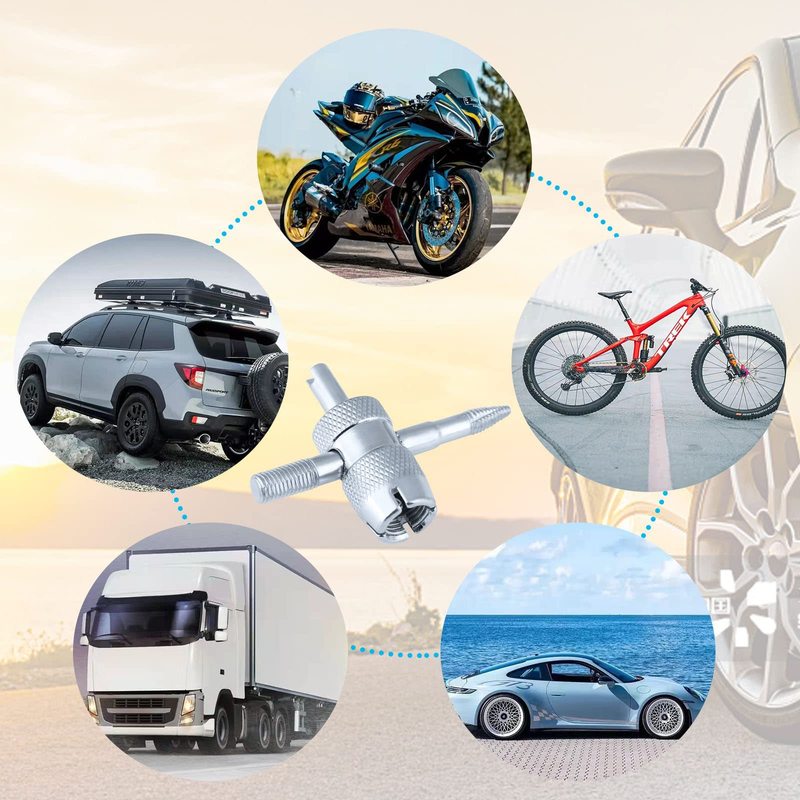 四合一五金工具自動車タイヤバルブノズル修理工具バルブコアドライバーレンチ|undefined