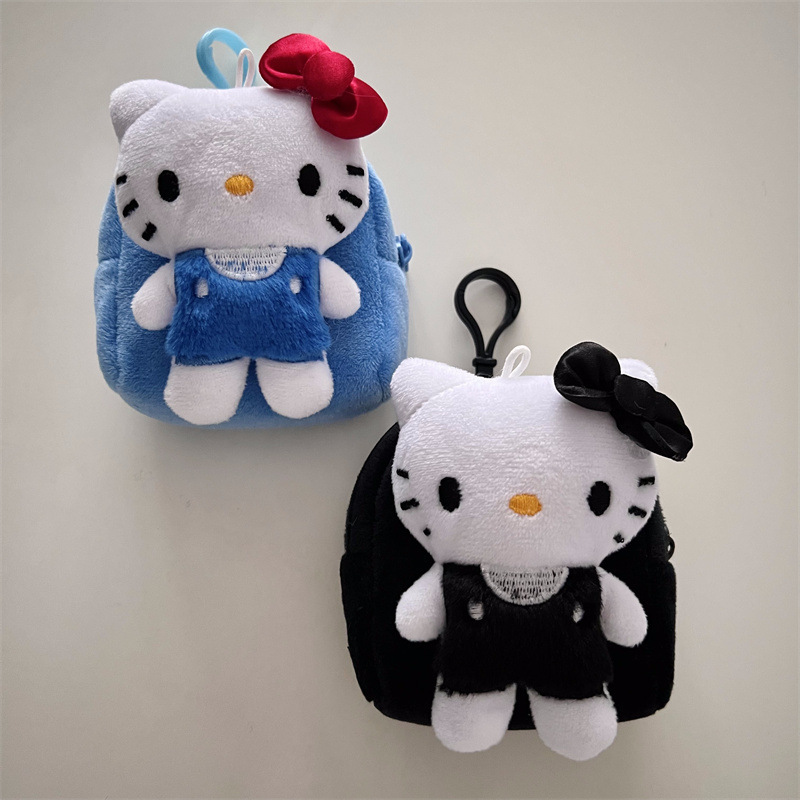 漫画ハロー KT 猫小銭入れぬいぐるみポータブルカードホルダー外出収納キーホルダーミニバッグ|undefined