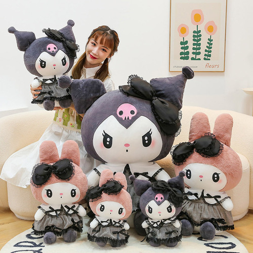 Dark Kuromi Doll Large Melody Pillow Doll Oversized Rag Doll Creative Birthday Gift for Girls