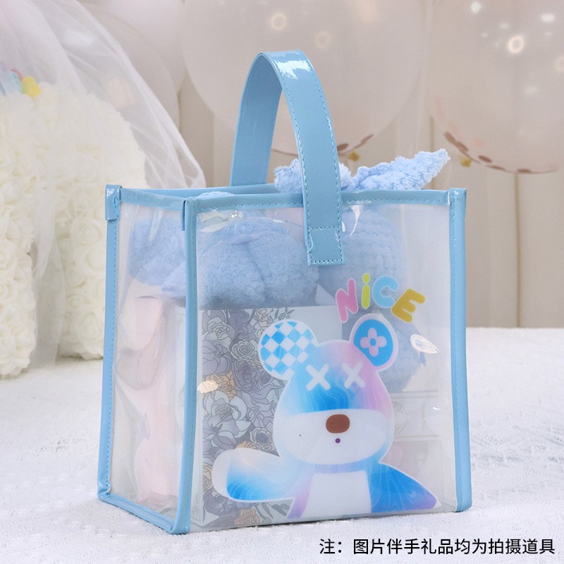 Fiesta de cumpleaños para niños bebé un mes de edad kindergarten actividad jalea mano regalo bolso bolsa de almacenamiento bolsa de regalo