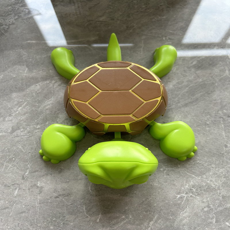 연두색 거북이 컵받침 [뚜껑에 프린트 무늬]