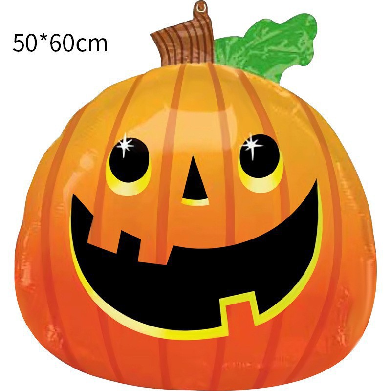 Globo de película de aluminio de Halloween nuevo tema de bruja de dibujos animados calabaza fiesta de Halloween diseño de globos en forma de fantasma