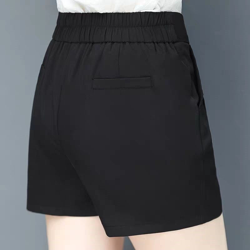Suit Shorts for Women Summer 2026 New High-Waisted Black Hot Pants Loose Slimming Casual Chiffon Large Size Wide-Leg Pants Suit Shorts for Women Summer 2026 New High-Waisted Black Hot Pants Loose Slimming Casual Chiffon Large Size Wide-Leg Pants