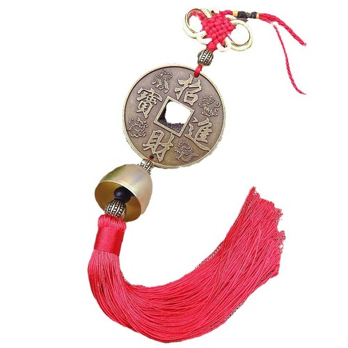 Ping An Car Pendant Retro Copper Coin Divine Beast Pixiu Copper Coin Car Pendant Home Chinese Knot Wind Chime Pendant