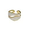 Geometric double -layer hollow ring women's fashion temperament irregular drip glaze color opening color opening ring inS windfront finger ring ring