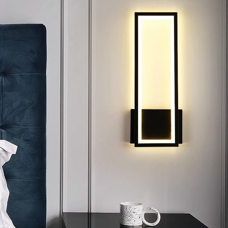 2023 nueva lámpara de pared lámpara de noche dormitorio lámpara de pasillo minimalista moderno Internet celebridad luz lujo salón lámpara de pared de fondo