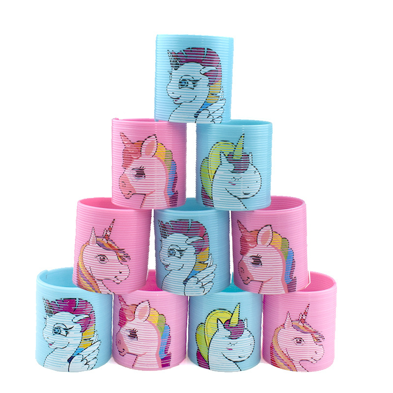 新奇彩虹小马彩虹圈塑料弹簧圈减压球叠叠乐趣味儿童小玩具礼物