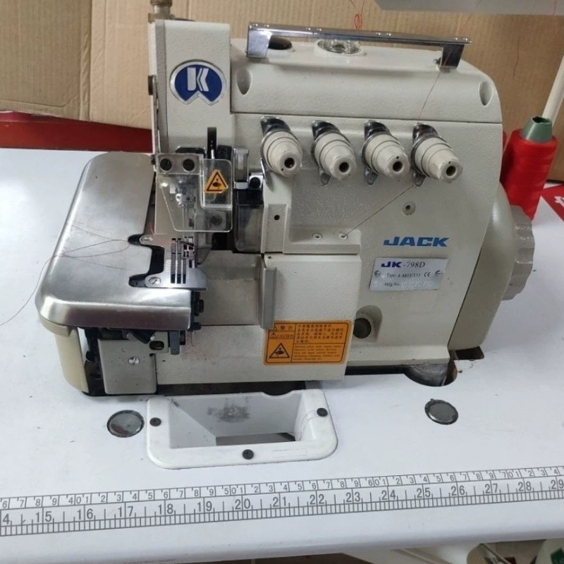 Промышленная оверлочная швейная машина Jack с прямым приводом, 80% новая, 4 или 5 нитей, 3-ниточная плотная оверлочная машина для тонких и толстых тканей, оптом.