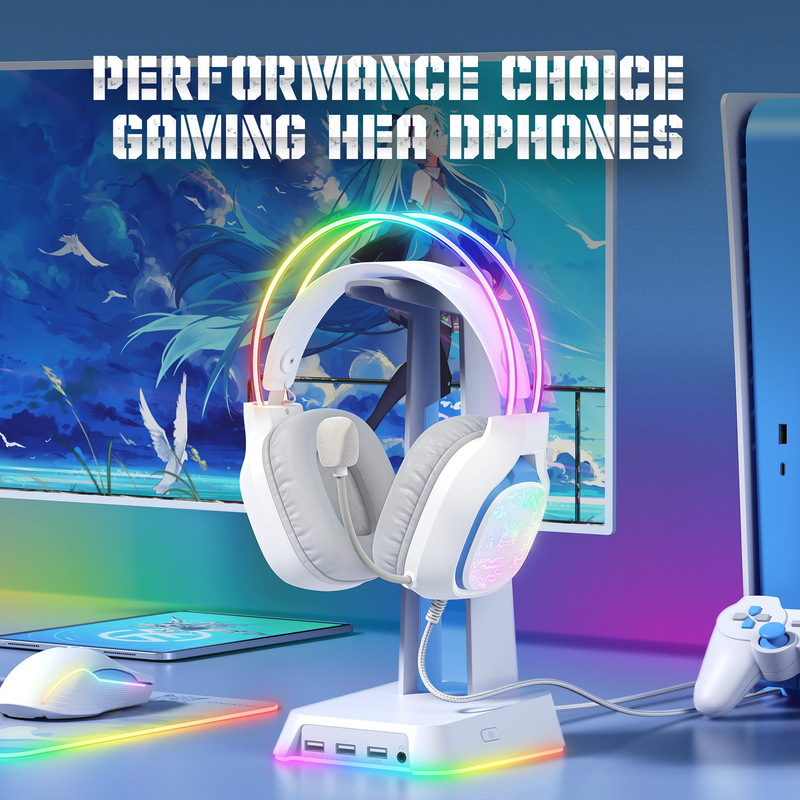 Cross-border new ONIKUMA X22 headset mobile phone computer game headset with microphone luminous RGB headphones Cross-border new ONIKUMA X22 headset mobile phone computer game headset with microphone luminous RGB headphones
