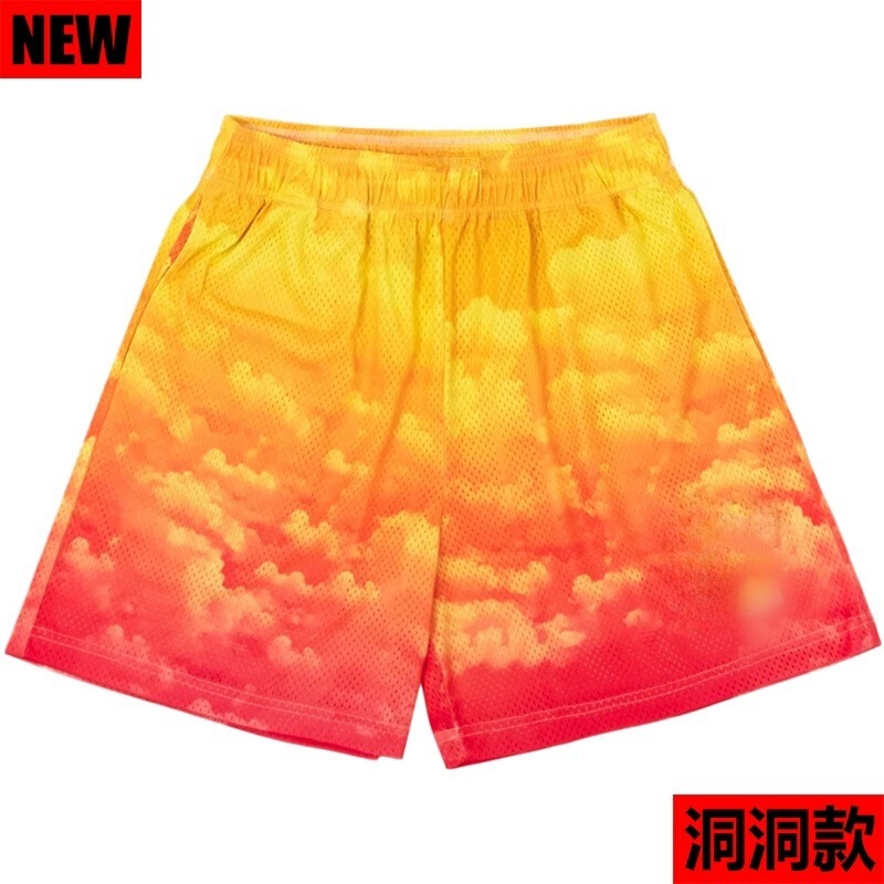 E Trendy Brand Casual Fitness Shorts for Men, Muscle-Fit Sports Shorts, Mesh Breathable, European and American Style, Exclusively Available on Aliexpress