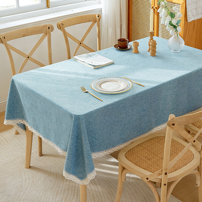 Ins algodón imitación tela de mesa impermeable a prueba de aceite sin lavado tela de mesa de comedor viento crema simple moderna alta sensación tela de mesa de té