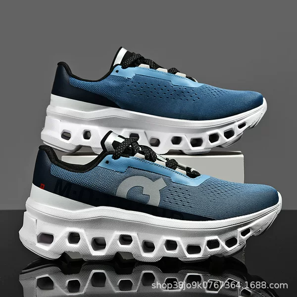 9912 Cross-Border Popular Foreign Trade Men's Fly-Knit Mesh Breathable Sports Casual Shoes Non-Slip Shock-Absorbing Marathon Running Shoes