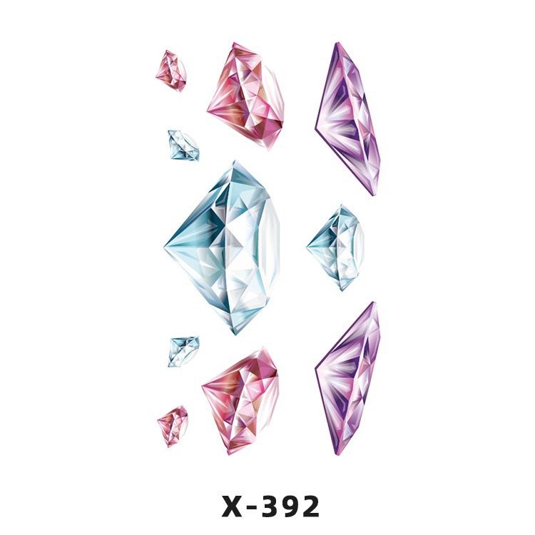 Arco de flor pequeña pegatinas de tatuaje fresco 3D dibujos animados transfronterizo Henna rosa impermeable texto en inglés pegatinas de tatuaje