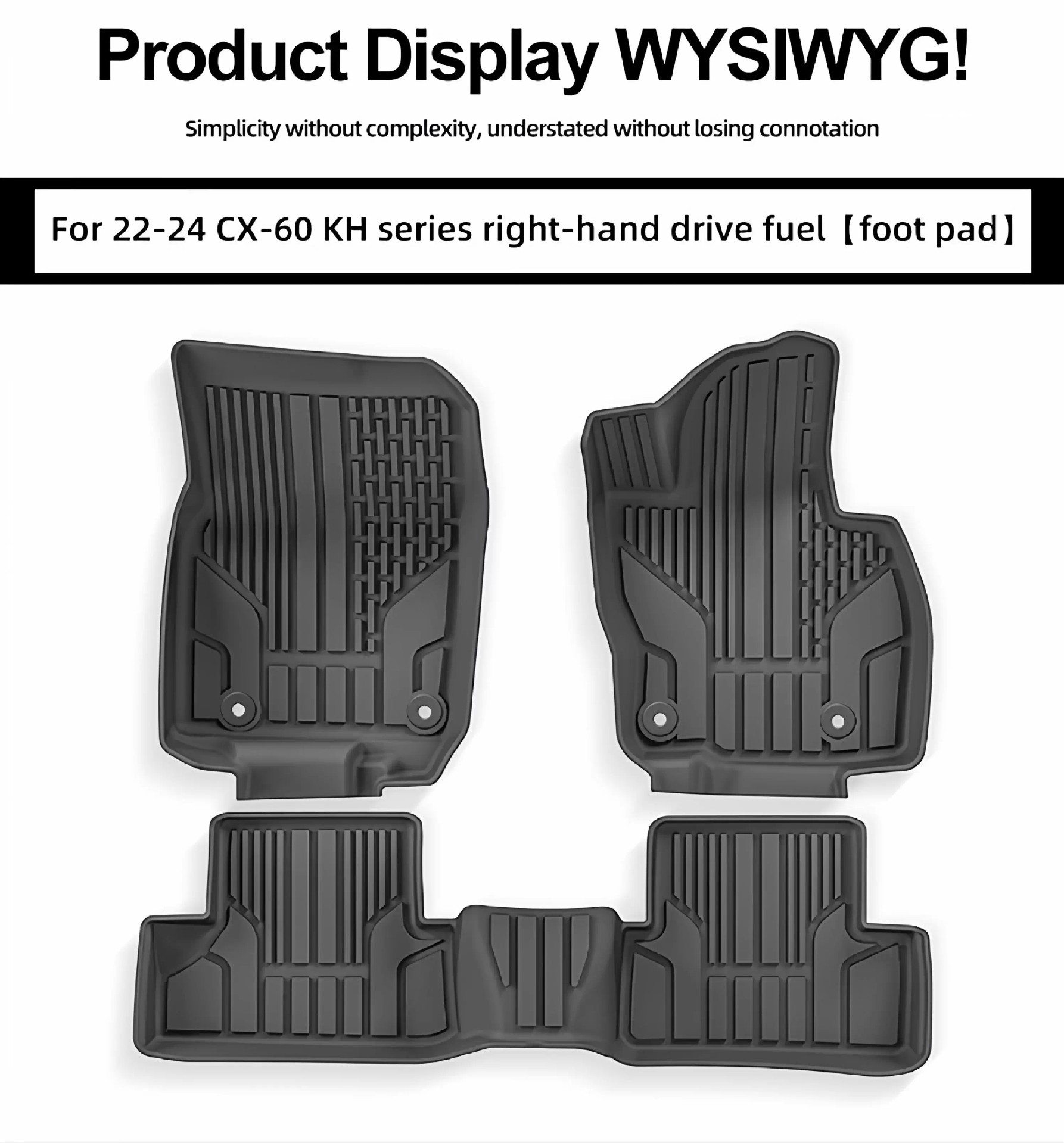 Mazda Mazda Cx-60-50 Floor Mats Tpe Trunk Mat Japan Hong Kong Right-Hand Drive Trunk Mat