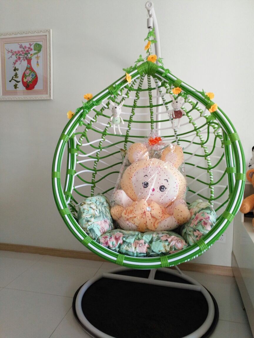 대형 팔걸이 녹색 + 흰색 두꺼운 지원 쿠션 + 카펫