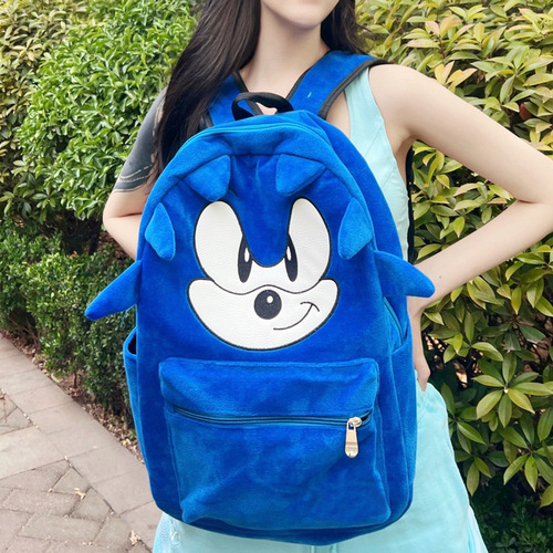  New Large Capacity Student School Bag Sonic Sonic Hedgehog Mouse Backpack Couple Backpack